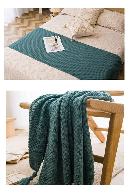 Manta de Sofá Casual con Borlas - Image 17