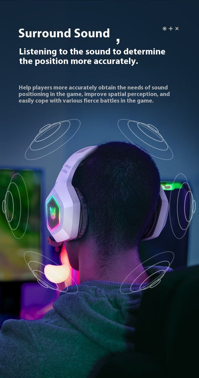 Auriculares Gaming Inalámbricos Bluetooth con RGB Luminoso - Image 8