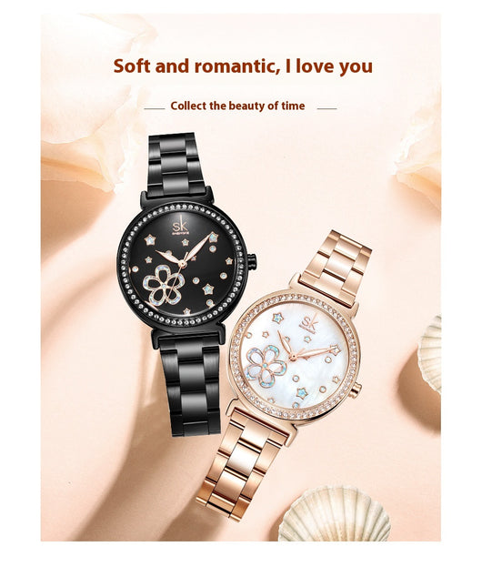Reloj de Cuarzo para Mujer con Correa de Acero y Diamantes - Image 18