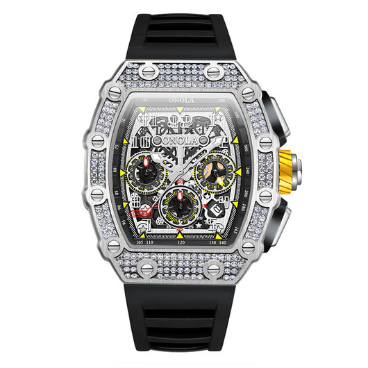 Reloj Mecánico Multifuncional con Diamantes - Elegancia y Precisión - Image 9