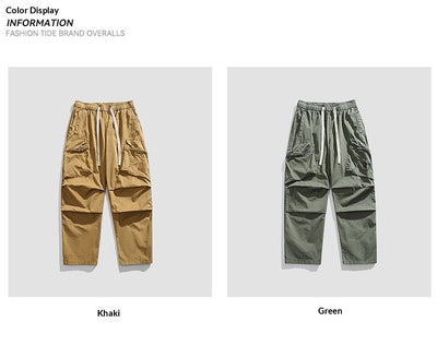 Pantalones Sueltos Retro de Pierna Ancha para Hombre - Image 24