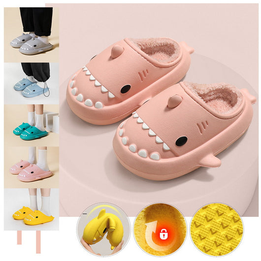 Pantuflas Tiburón Cartoon para Parejas - Zapatillas EVA Impermeables Invierno