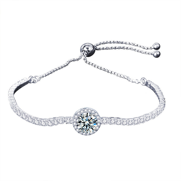 Pulsera Plateada para Mujer con Circonitas Brillantes Estilo Estrellado - Image 4