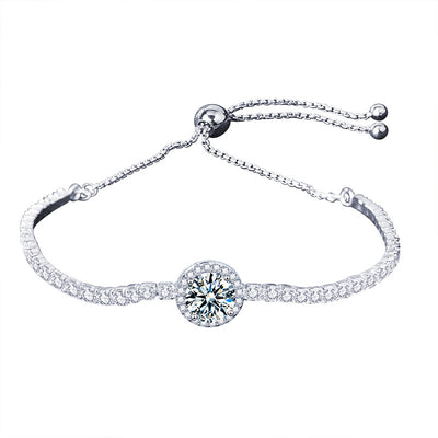 Pulsera Plateada para Mujer con Circonitas Brillantes Estilo Estrellado - Image 4