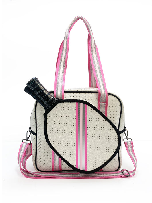 Bolsa Deportiva Tenis Crossbody a Rayas con Bandolera - Image 22