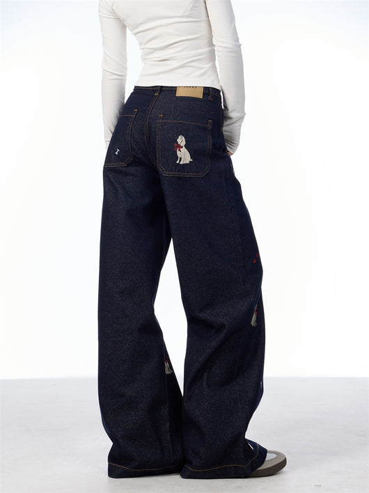 Pantalones Jeans Anchos con Estampado Animal Print - Loose Fit Casual para Mujer - Image 16