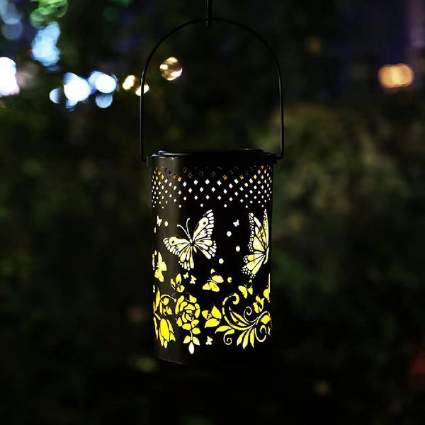 Lámpara Solar Mariposa Decorativa con Proyección de Luz para Jardín