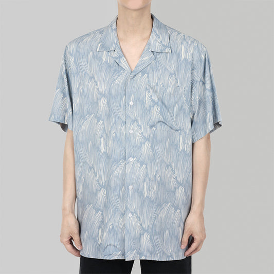 Camisa Estampada Floral para Hombre de Manga Corta - Image 2