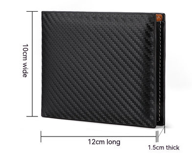 Billetera de Fibra de Carbono para Hombre con Cierre y Portacédulas - Image 13