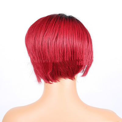 Peluca Corte Pixie Liso en Cabello Humano - Image 16