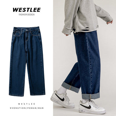 Pantalones Vaqueros Rectos Holgados para Hombre - Diseño Versátil de Verano - Image 5