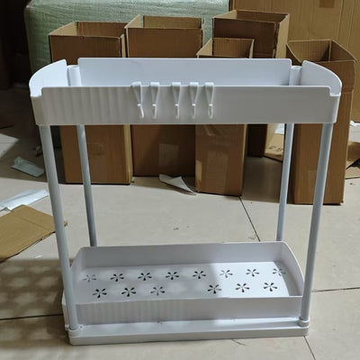 Organizador de Cocina Curvo de Doble Capa - Mueble Multiusos de Almacenamiento - Image 12