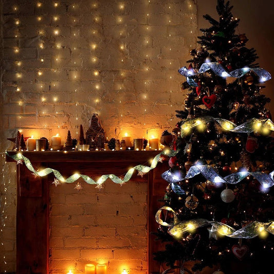Guirnalda de Luces LED Bolas Decorativas Resistente al Agua para Navidad, Bodas y Hogar