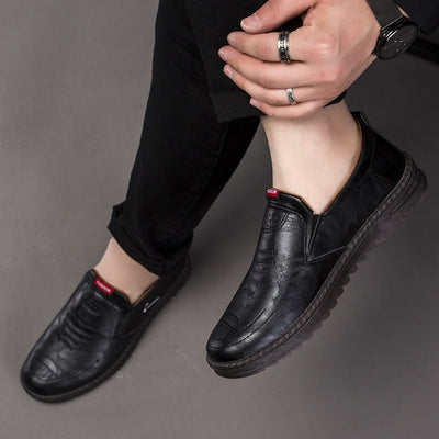 Zapatos de Cuero para Hombre Primavera Cómodos sin Cordones - Image 17