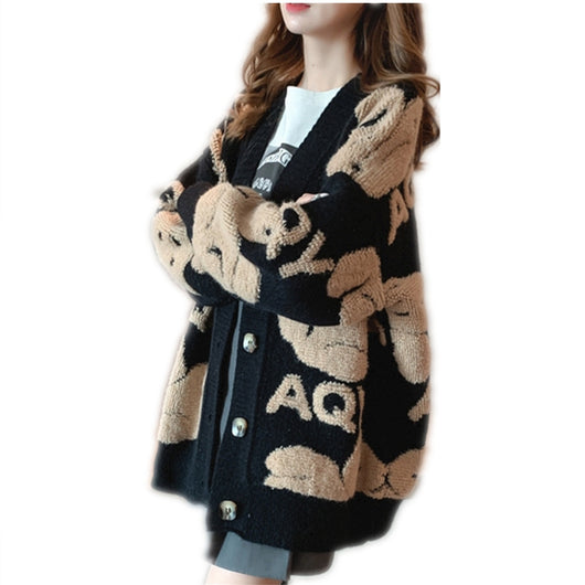 Cardigan Tejido Suelto Coreano para Mujer - Abrigo Grueso Estilo Occidental - Image 6
