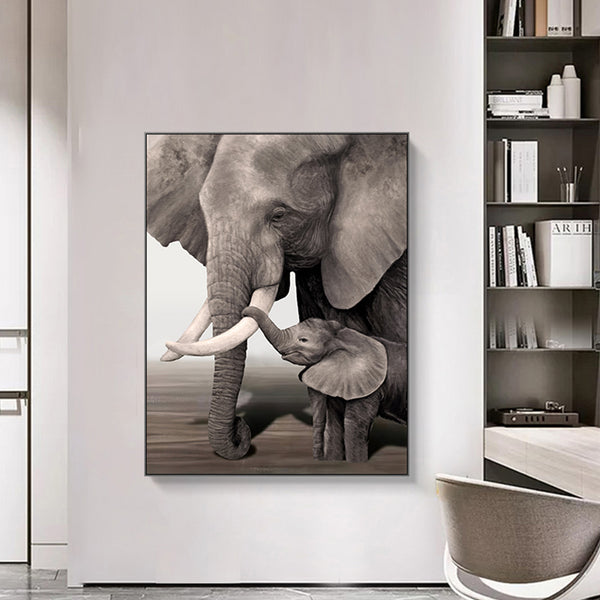 Cuadro Decorativo Elefante en Lienzo sin Marco