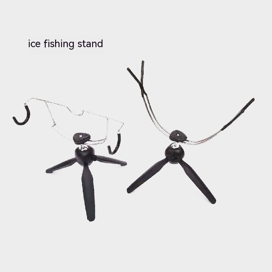 Soporte Plegable Doble para Caña de Pesca en Hielo