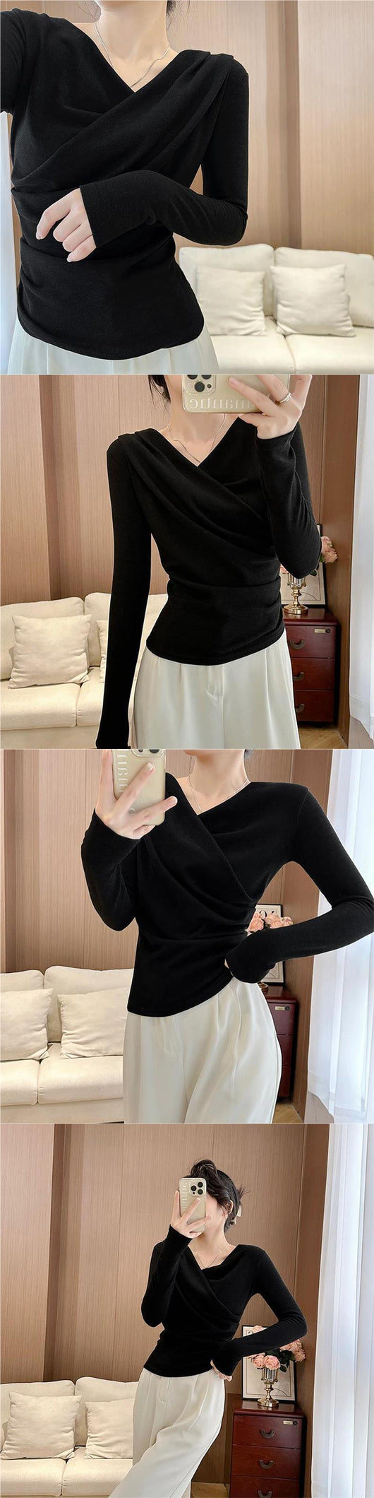 Blusa Térmica Asimétrica con Hombro Descubierto y Forro Polar - Image 13
