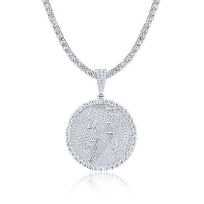 Collar Trueno de Gloria - Colgante de Moissanita Premium en Plata S925 y Baño de Platino