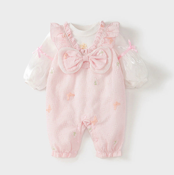 Conjunto de Pelele para Bebé Niña Primavera-Otoño Celebración de Cien Días