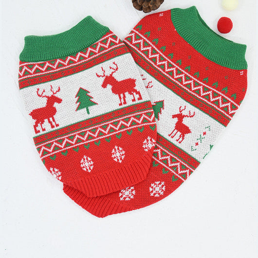 Suéter Navideño Cálido para Mascotas - Diseño Festivo Reno y Animales - Image 5