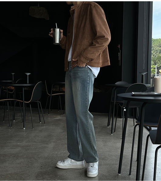 Chaqueta Café con Cuello de Pie - Image 11