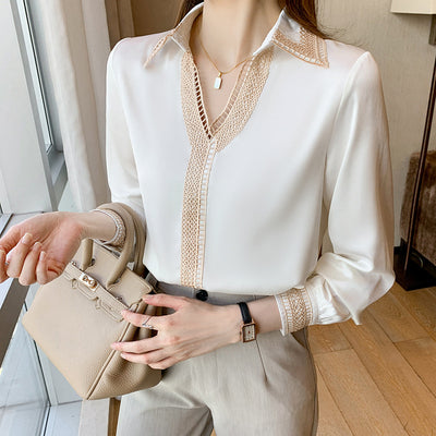 Blusa Occidental de Chifón para el Trabajo - Image 13