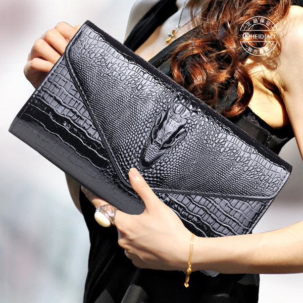 Cartera Larga de Cuero Genuino para Mujer - Diseño Europeo