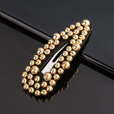 Broche de Cabello Perla Gota con Remaches - Versátil y Elegante - Image 9