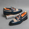 Zapatos Casuales Grandes Talla Extra con Punta Aguda y Flecos Modernos