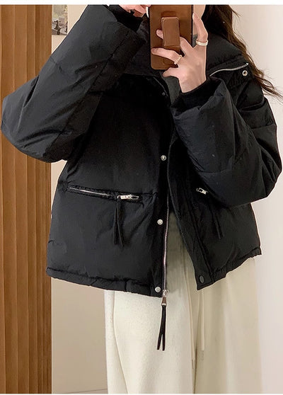 Abrigo de Algodón Grueso con Cuello Alto - Versátil y Cómodo - Image 34