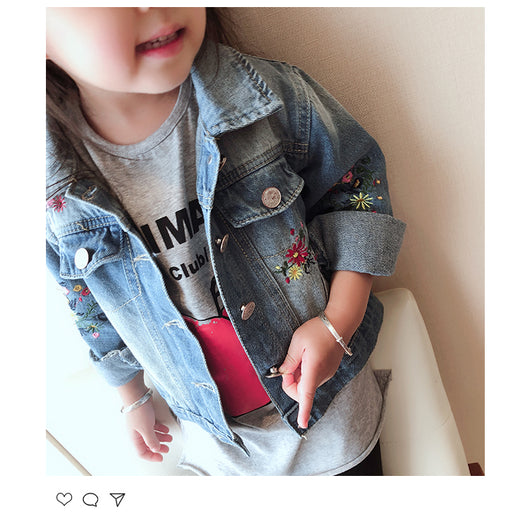 Chaqueta de Mezclilla para Niñas Estilo Clásico Primavera-Otoño - Image 38