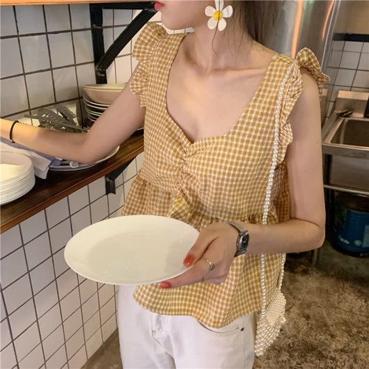 Chaleco Cuadrillé Diseño Exclusivo para Mujer - Estilo Minimalista - Image 3