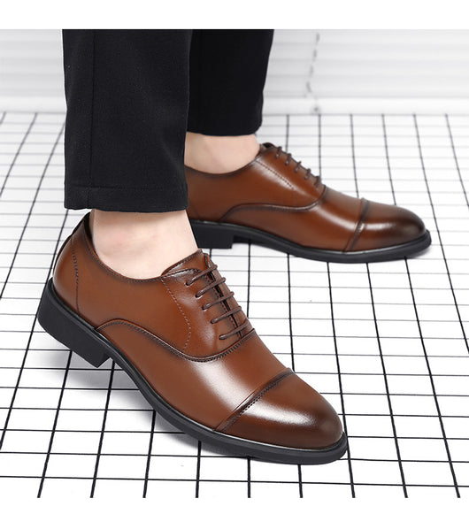 Zapatos de Cuero para Hombre con Alzada Interna y Punta Afilada - Calzado de Boda - Image 9