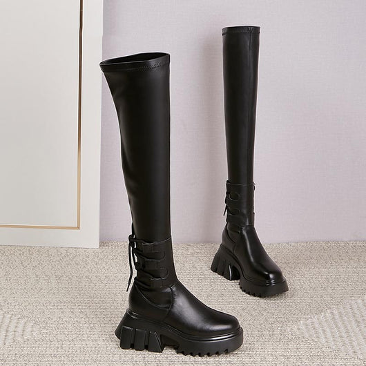 Botas Altas Stretch con Suela Gruesa para Mujer - Image 12