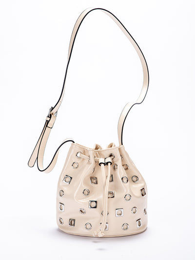 Bolso Bandolera Bucket con Remaches en Ante - Image 9