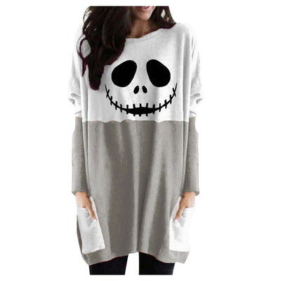 Blusa Larga Estampada para Halloween con Fantasma y Calabaza - Image 17