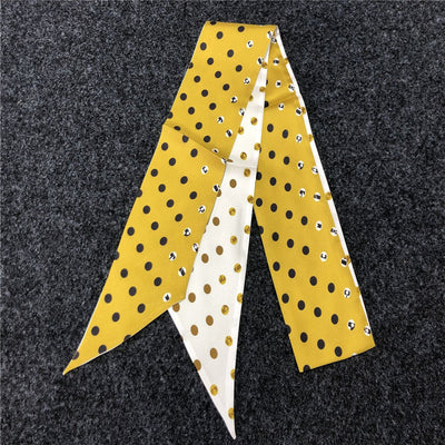 Pañuelo de Seda Estampado con Lunares - Image 10
