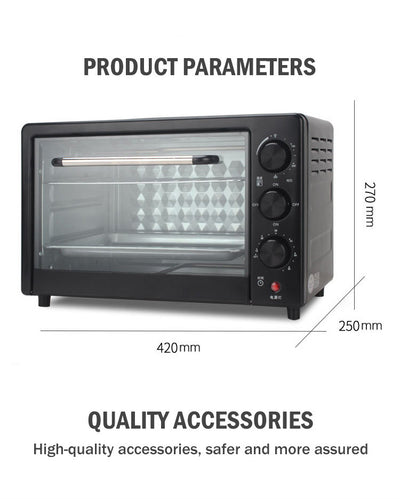 Horno Eléctrico Multifunción 25L con Doble Capa para el Hogar - Image 29