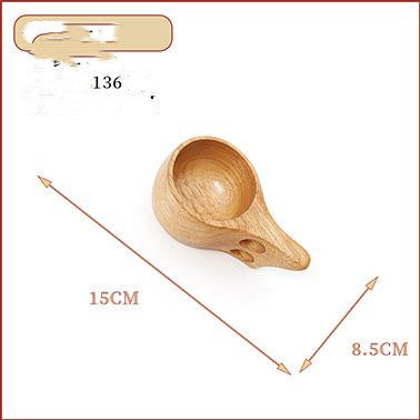 Taza de Madera Estilo Japonés con Asa Antiescaldante - Taza de Café y Té Minimalista - Image 2
