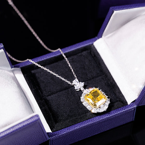 Collar de Plata 925 con Moissanita de Lujo para Mujer
