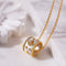 Collar Copo de Nieve en Plata Pura Chapada en Oro