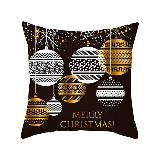 Funda de Almohada Navideña con Diseño de Ciervo y Patrón Geométrico - Image 64