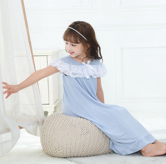 Vestido Blanco de Algodón para Niña con Bordado Computarizado - Image 5