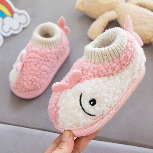 Pantuflas Cálidas Antideslizantes para Bebés y Niños con Diseño Dinosaurio
