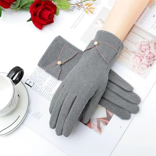 Guantes de Gamuza Aterciopelada para Mujer - Abrigo Otoño Invierno - Image 4
