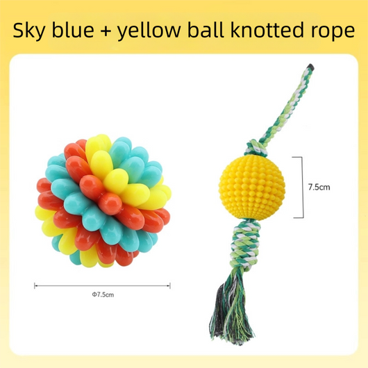 Pelotas de Goma Coloridas para Dentición de Mascotas - Juguetes Duraderos para Perros - Image 10
