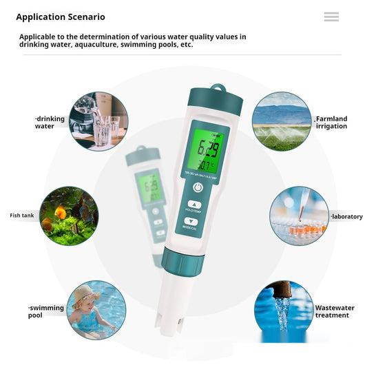 Medidor de Calidad de Agua 7 en 1 - Probador Digital TDS y pH - Image 9