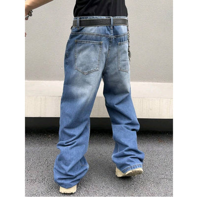 Pantalones Vaqueros Hombre Rectos Oversized Lavado Otoño Invierno - Image 4