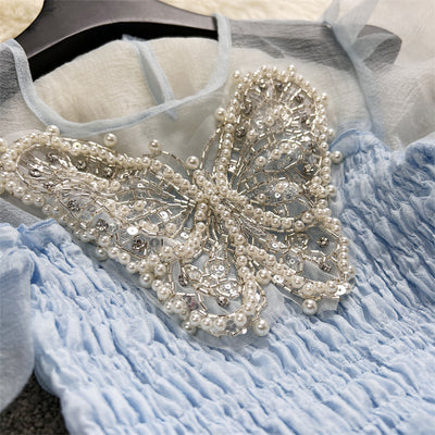 Blusa Estilo Occidental Cuello Cuadrado con Manga Abullonada - Image 15